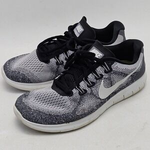 Nike Free RN 2017 Black White Grey Running Shoes 880840-002 Mens 8.5 Womens 9.5